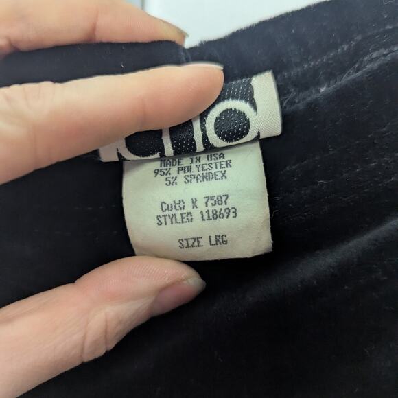 VTG Clio Skirt Womens Large Black Velvet Maxi Whimsigoth Fairy Grunge 90s Y2K - Picture 7 of 7